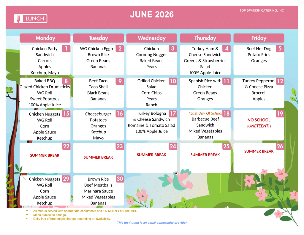 JUNE 2026 - LUNCH MENU - png